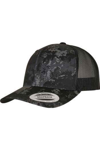 YP Classics® Veil Camo™ Retro Trucker Cap - Poseidon Black
