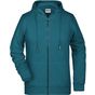 James&Nicholson Ladies´ Zip-Hoody petrol_melange