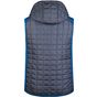 James&Nicholson Men´s Knitted Hybrid Vest royal_melange/anthracite_melange