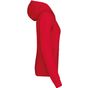 Kariban sweat-shirt zippé capuche contrastée femme red/white