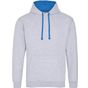 AWDis Just Hoods Varsity Hoodie heather_grey/sapphire_blue