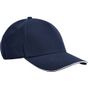 Beechfield Casquette classique 5 panneaux en coton biologique EarthAware  - visière sandwich french_navy/white