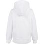 Build Your Brand Kids Organic Basic Zip Hoody white