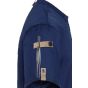 karlowsky Men's Short-Sleeve Chef Jacket Green Generation Sustainable GRS Steel blue