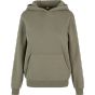 Build Your Brand Ladies Fluffy Hoody Pale olive