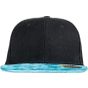 Result Bronx Glitter Flat Peak Snapback Cap black/turquoise