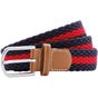Asquith & Fox Ceinture stretch tressée à rayures bicolores navy/red