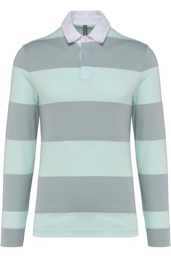 Image produit Polo rayé manches longues unisexe