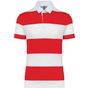 Kariban Polo rayé manches courtes unisexe red/white_stripes