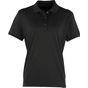 Premier Polo piqué Coolchecker® pour femme black
