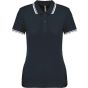 Kariban Polo femme manches courtes à liserés contrastés navy/white