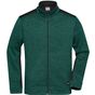 James&Nicholson Men´s Knitted Workwear Fleece Jacket -STRONG- dark_green_melange/black