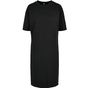Build Your Brand Ladies Organic Oversized Slit Tee Dress black