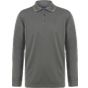 Henbury Unisex long sleeved polo shirt charcoal