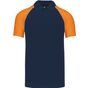 Kariban Polo Baseball navy/l.g./orange