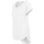 Build Your Brand Ladies Long Slub Tee white