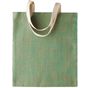 Kimood Sac en toile de jute teint 100% naturel natural/water_green