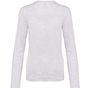 Kariban T-shirt col V manches longues femme ash_heather