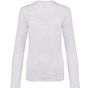 kariban T-shirt col V manches longues femme ash_heather