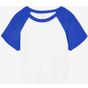 Bella Women's micro rib raglan baby tee white/true_royal