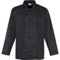 Premier Veste de cuisine à manches longues et à boutons pression black
