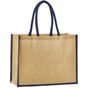 westfordmill Tote bag classique en jute amidonné naturel natural/navy