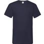 fruit of the loom Valueweight V-Neck T bleu_fonce