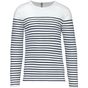 Striped white/navy