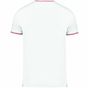 Kariban T-shirt maille piquée col V homme white/navy/red