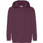 fruit of the loom Kids Classic Hooded Sweat bordeaux