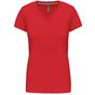Kariban T-shirt col V manches courtes femme red