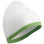 Myrtle Beach Beanie with Contrasting Border white/lime_green