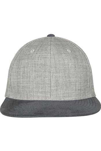 Melange Velour Snapback - Grey/grey