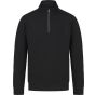 Henbury Unisex sustainable 1/4 zip sweatshirt black