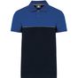 WK Designed To Work Polo bicolore écoresponsable manches courtes unisexe navy/royal_blue