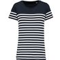 Kariban T-shirt marin col rond Bio femme navy/white_stripe