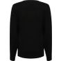 Henbury Ladies' 12gg v-neck jumper black