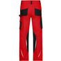 James&Nicholson Workwear Pants -STRONG- red/black