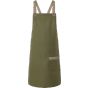 karlowsky Bib apron urban-look with cross straps and pocket moss_green