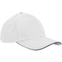 Beechfield Casquette classique 6 panneaux en coton biologique EarthAware  - visière sandwich white/french_navy