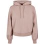 Build Your Brand Ladies Organic Oversized Hoody dusk_rose