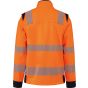 WK Designed To Work Veste softshell de sécurité recyclée avec manches détachables unisexe hi_viz_orange/navy