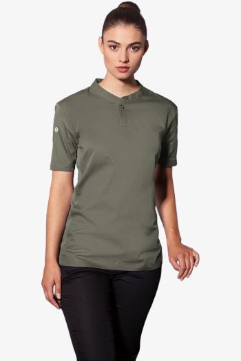 Women's Short-Sleeve Performance Work Shirt in sage, Slim Fit