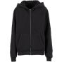 Build Your Brand Ladies Vintage Heavy Zip Hoody Black