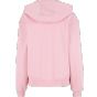 Build Your Brand Ladies Loose Fit Zip Hoody Soft pink
