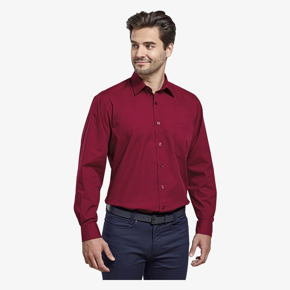 Chemise popeline à manches longues pour homme Premier