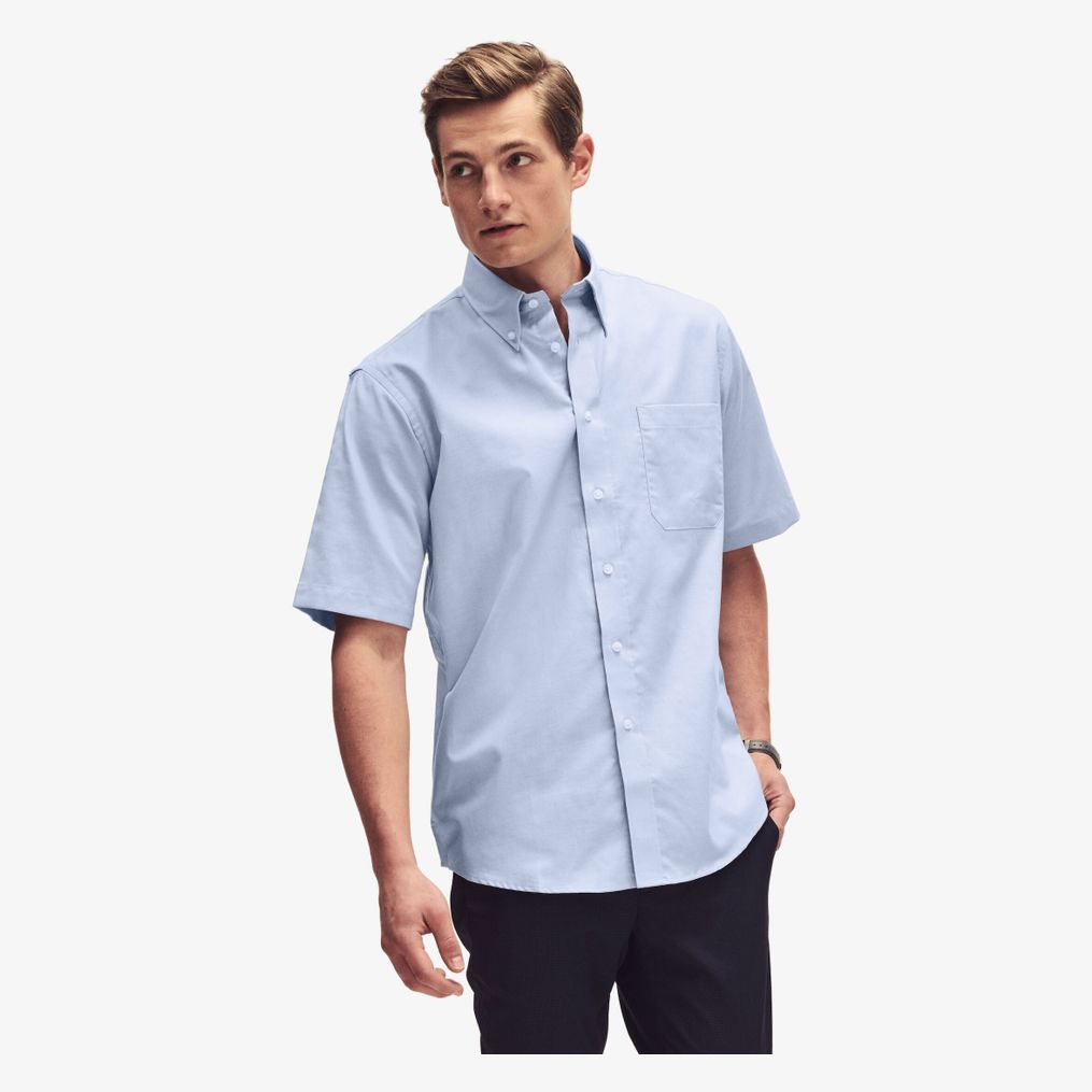 Men´s Short Sleeve Oxford Shirt fruit of the loom