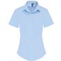 Premier Chemise poepline stretch en coton manches courtes pour femme pale_blue
