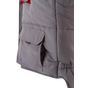 Velilla Gilet matelassé bicolore multipoches grey/red