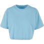Build Your Brand Ladies Short Oversized Tee baltic_blue